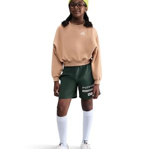 Nike Kids Club Fleece Boxy Crew-Neck Sweatshirt (Big Kid)