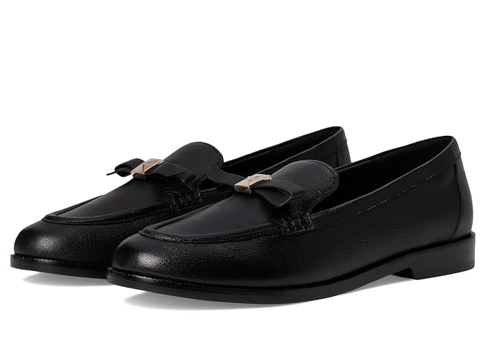 Kate Spade New York Deco Bow Pebbled Leather Loafers