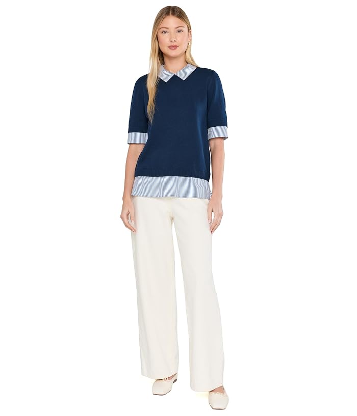 Vince Camuto Short Sleeve Crew Neck Twofer - Image 2