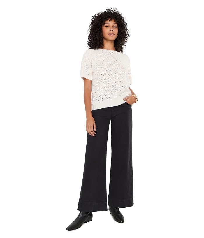KUT from the Kloth Maya High-Rise Fab Ab Wide Leg Back Darts Wide Hem in Celebrating/Black Base Wash - Image 2