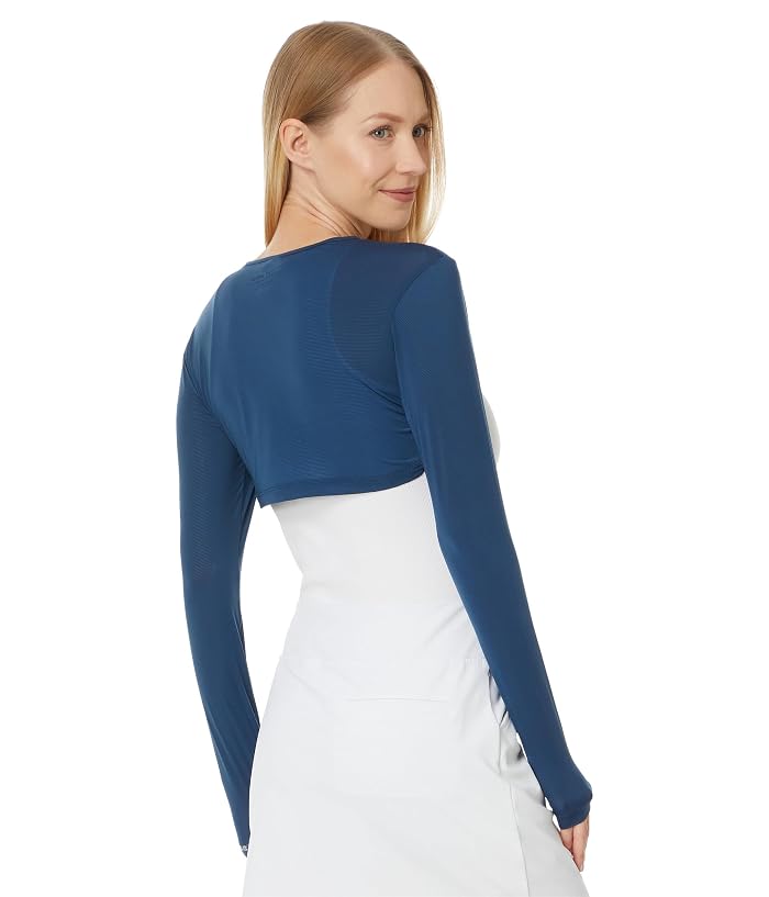 Jamie Sadock Sunsense 35 SPF Lightweight Long Sleeve Crew Neck Crop Layering Top - Image 2