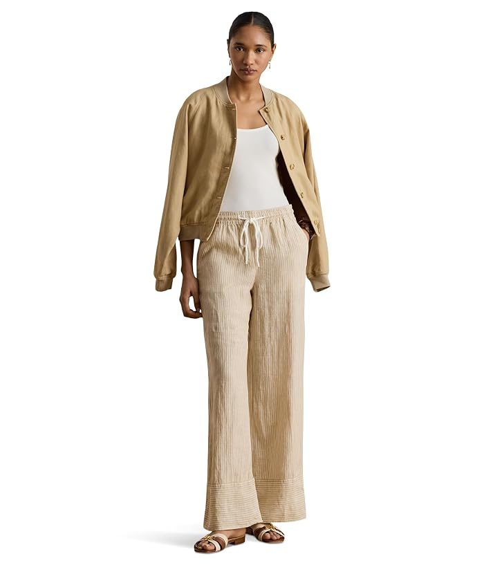Lauren Ralph Lauren Striped Linen Wide-Leg Pants - Image 2