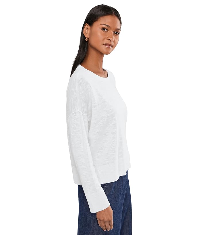 Eileen Fisher Organic Linen Cotton Slub Crew Neck Sweater - Image 3