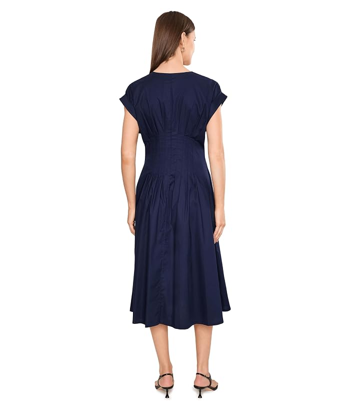 Calvin Klein Cap Sleeve Solid Cotton A-Line Midi - Image 4