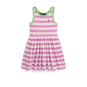 Polo Ralph Lauren Kids Striped Cotton Jersey Dress (Toddler/Little Kid)