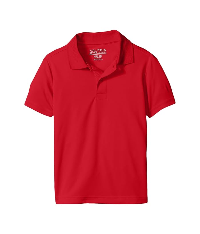 Nautica Boys' School Uniform Short Sleeve Performance Polo
