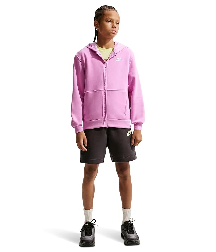 Nike Kids Club Fleece LBR Full Zip Hoodie (Big Kid)