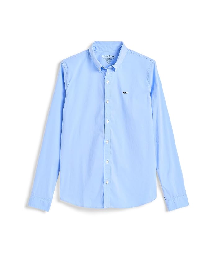 Vineyard Vines Kids Breakwater Solid Performance Cotton Shirt(Toddler/Little Kid/Big Kid)