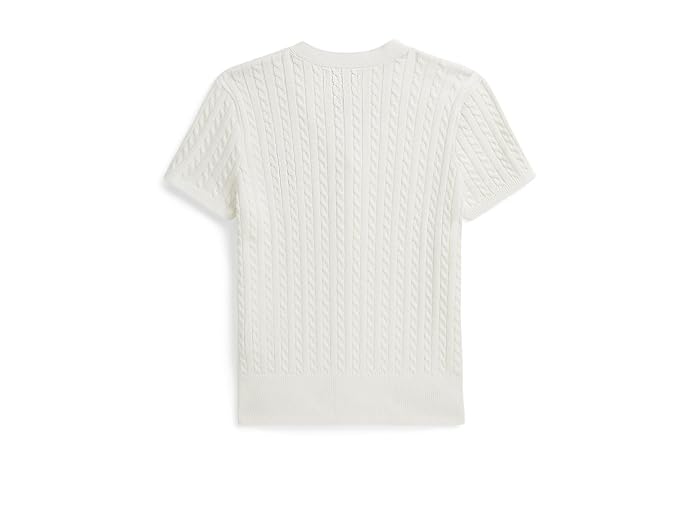 Polo Ralph Lauren Kids Polo Bear Cable Cotton V-Neck Cardigan (Big Kid) - Image 2