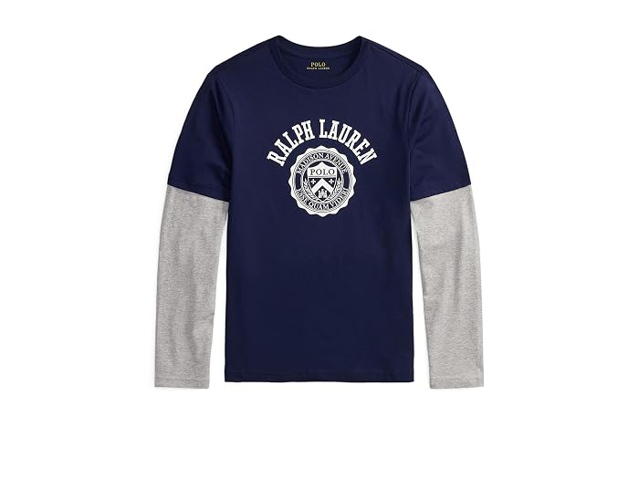 Polo Ralph Lauren Kids Logo Cotton Layered-Effect Tee (Big Kid) - Image 3