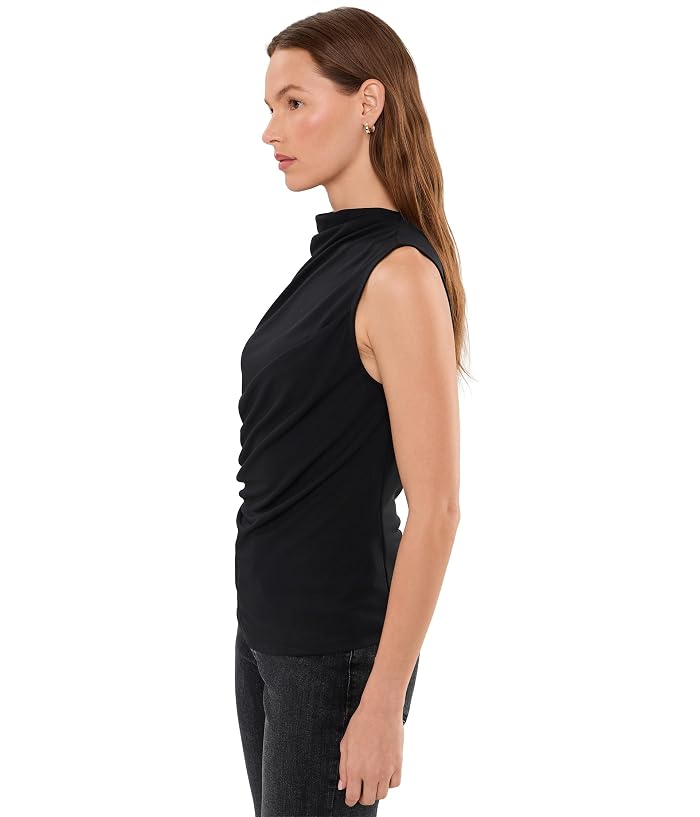 Lauren Ralph Lauren Shirred Stretch Jersey Mock Neck Top - Image 3