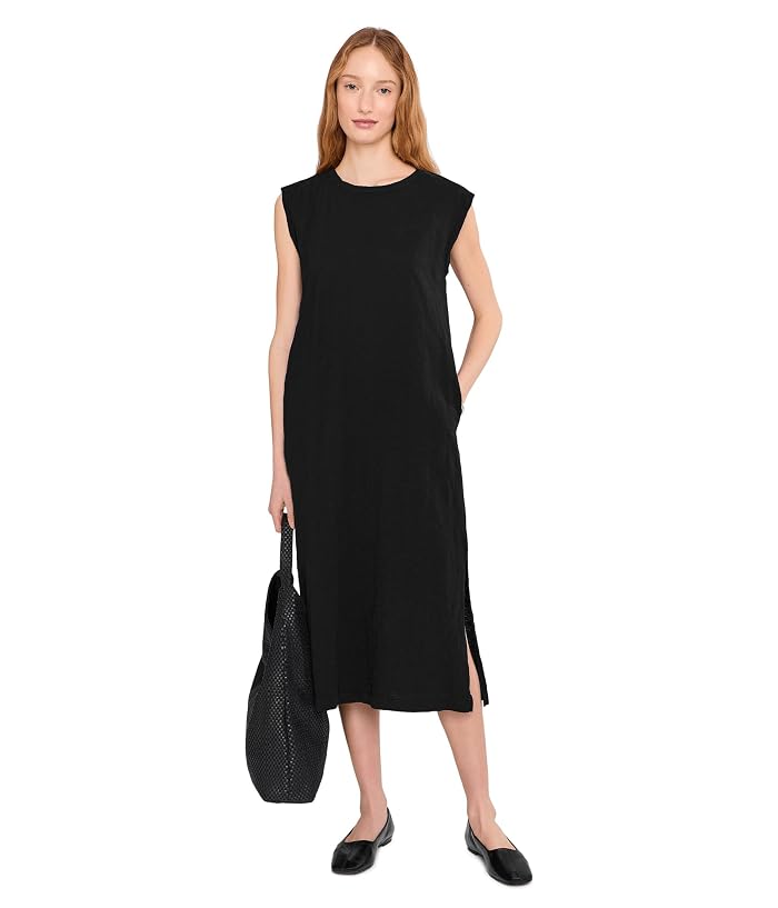 Mod-o-doc Cap Sleeve Column Dress with Side Slits - Image 2