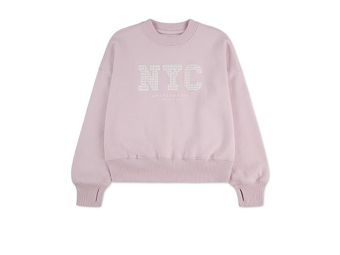abercrombie kids Gingham Nyc Sweatshirt (Big Kids)