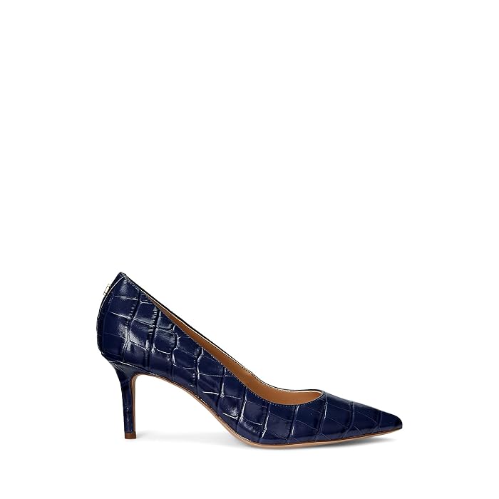 Lauren Ralph Lauren Lanette Crocodile Embossed Leather Pumps - Image 2