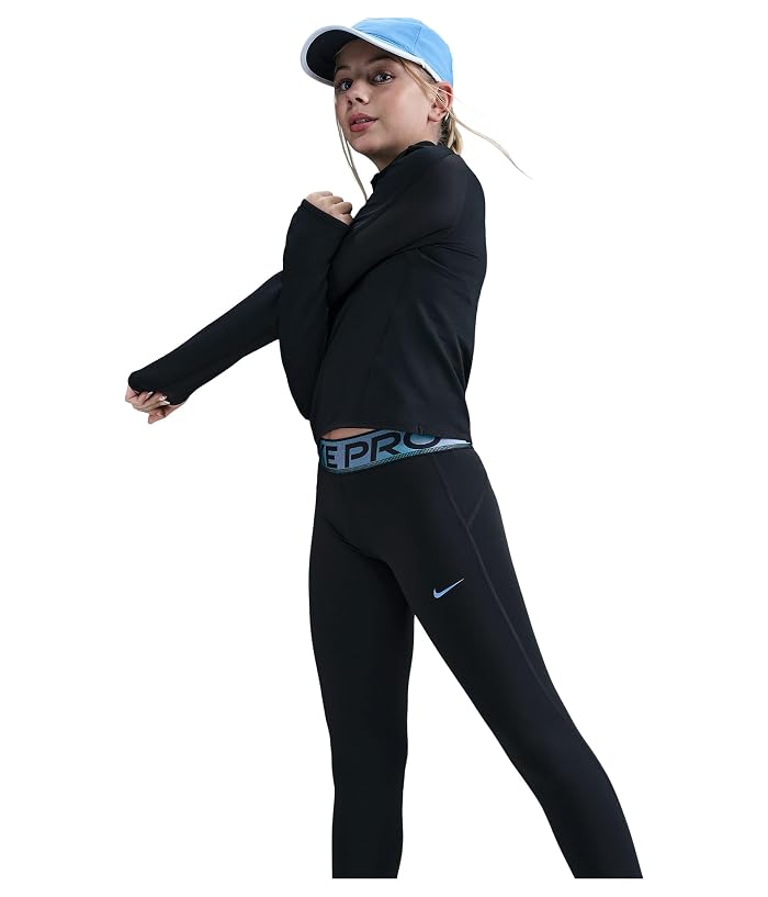 Nike Kids Pro Dri-FIT™ Leggings with Shine Accents (Little Kid/Big Kid) - Image 4