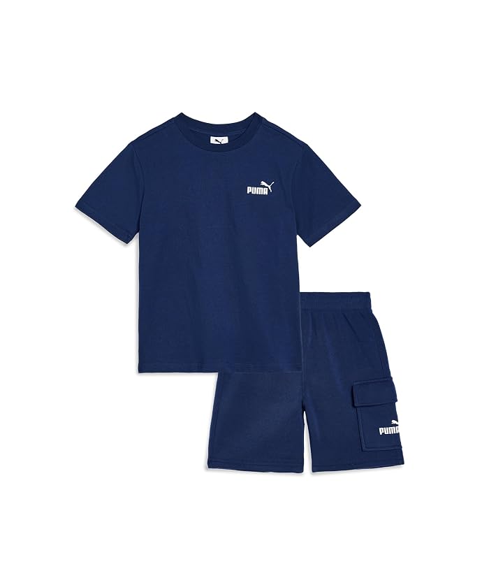PUMA Kids Short Sleeve T-Shirt & Cargo Fleece Short Set (Little Kid/Big Kid)