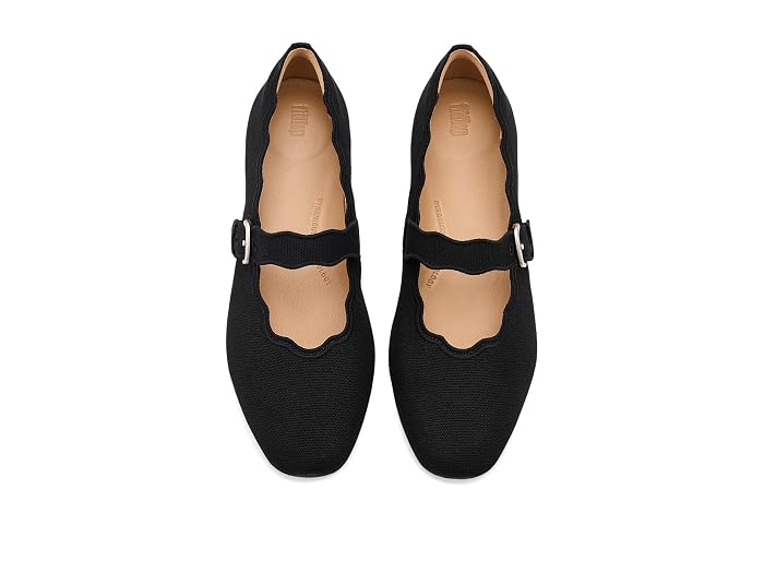 FitFlop Delicato Wave-Edge Canvas Mary Janes - Image 2