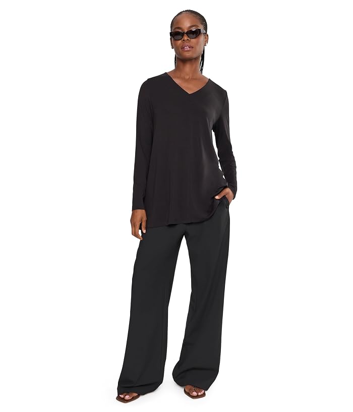 Eileen Fisher Fine Stretch Jersey Knit V-Neck Tunic - Image 2
