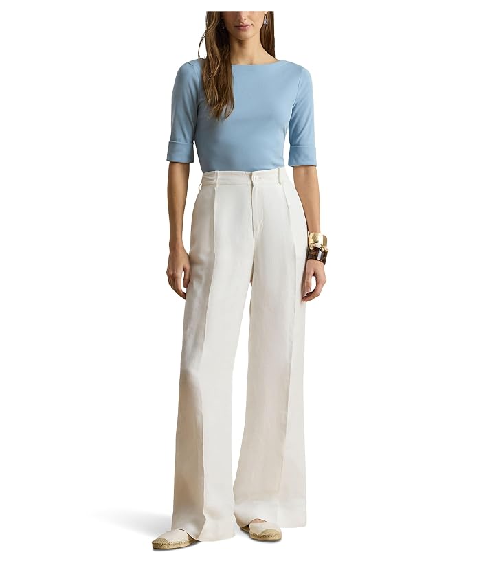 Lauren Ralph Lauren Stretch Cotton Boatneck Top - Image 2