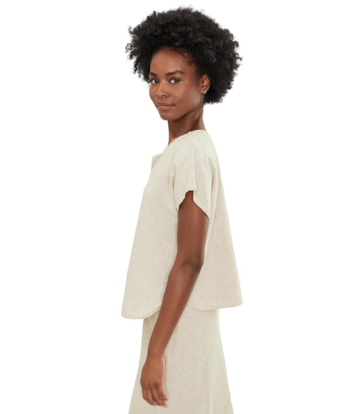 NIC+ZOE Rumba Linen Split Neck Tee - Image 3