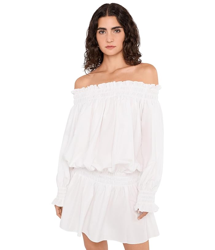 Norma Kamali Long Sleeve Peasant Mini Dress