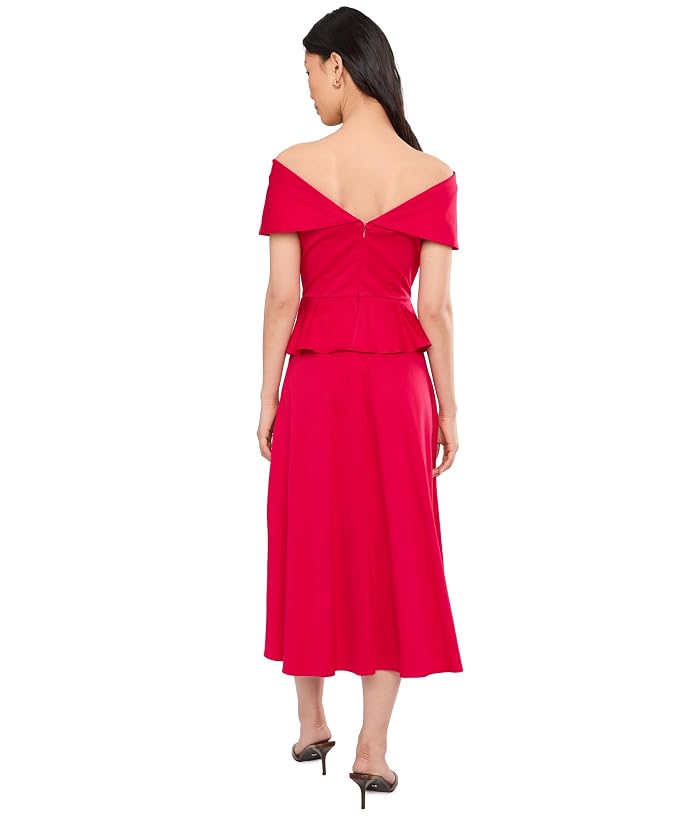 Calvin Klein Off-the-Shoulder Dropwaist Cotton Midi - Image 4