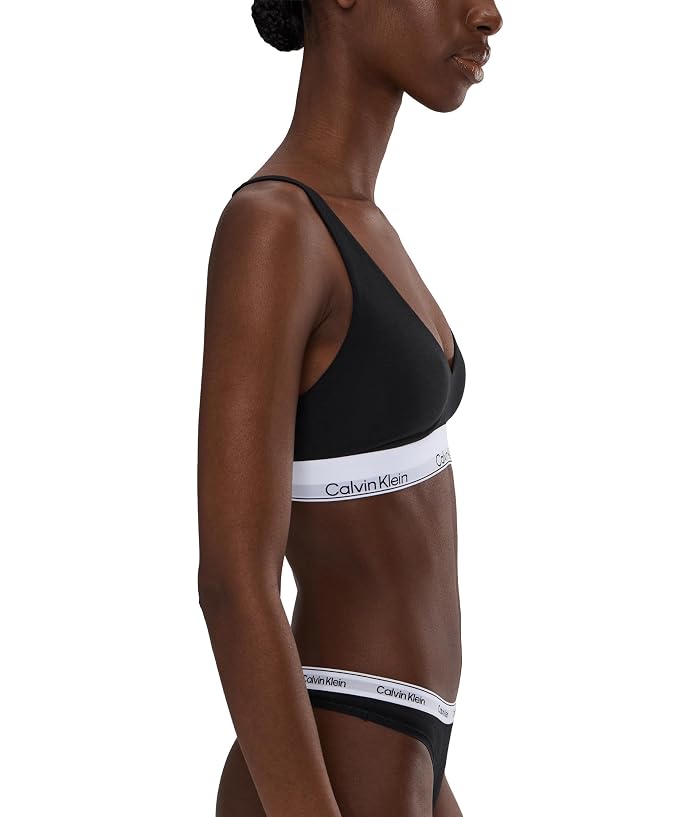 Calvin Klein Underwear Icon Cotton Modal Unlined Triangle Bralette - Image 2