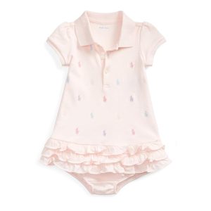 Polo Ralph Lauren Kids Baby Girl's Ruffled Polo Dress & Bloomers Set (Infant)