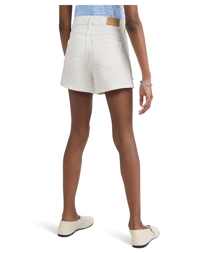 abercrombie kids High-Rise Relaxed Pearly Twill Shorts (Big Kids) - Image 4