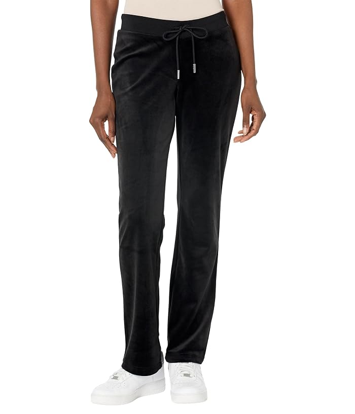 Juicy Couture Rib Waist Velour Pants with Drawcord