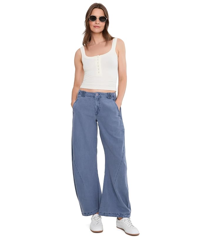 Free People Spotlight Washed Barrel Chino Trousers - Image 2