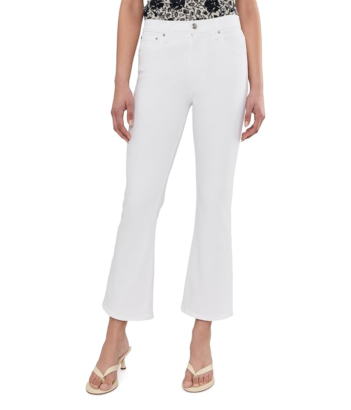 Madewell The Stretch Flare Crop Jean in Tile White