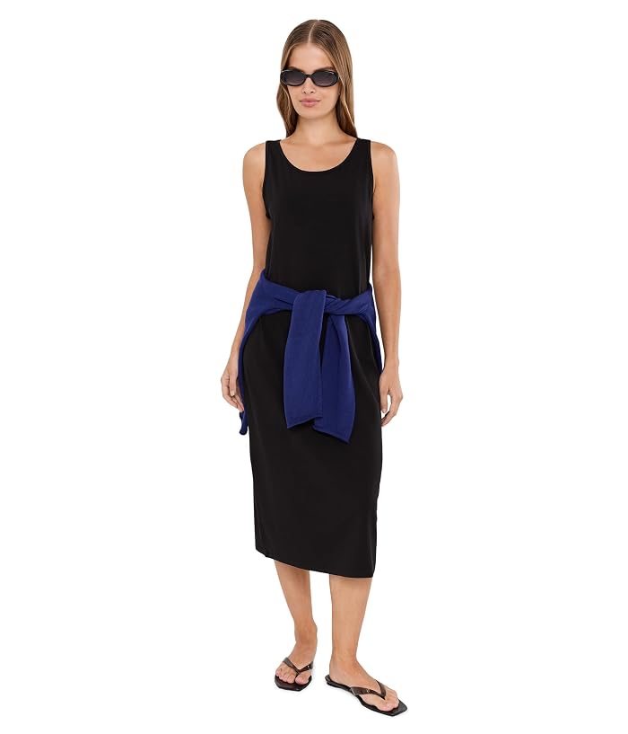 Eileen Fisher Petite Stretch Jersey Knit Scoop Neck Full Length Dress