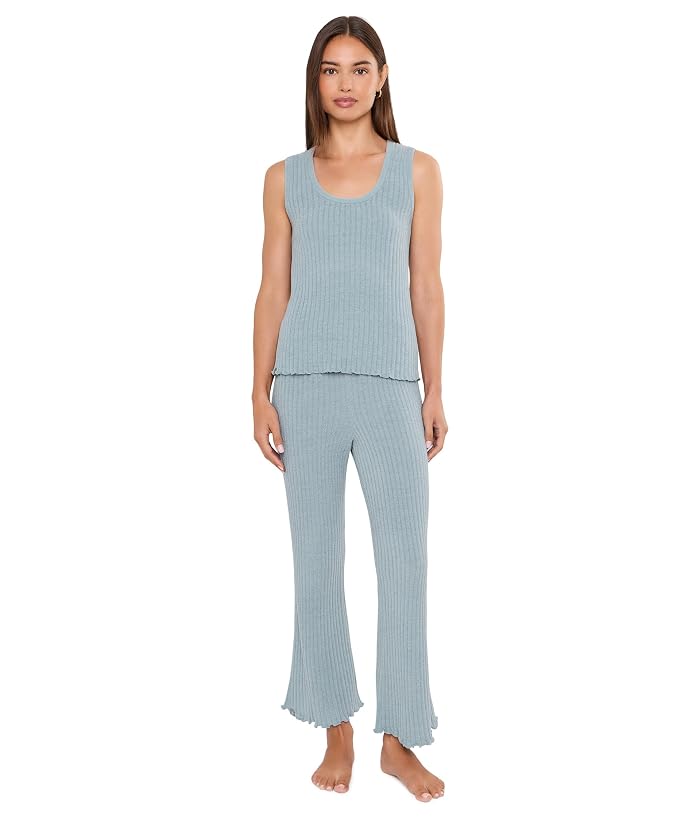 Barefoot Dreams CozyChic Ultra Lite® Petal Edge Rib Kick Flare Ankle Pants - Image 2