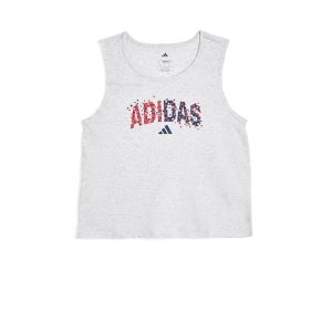 adidas Kids Swing Tank with Back Vent Heather Tank (Big Kid)