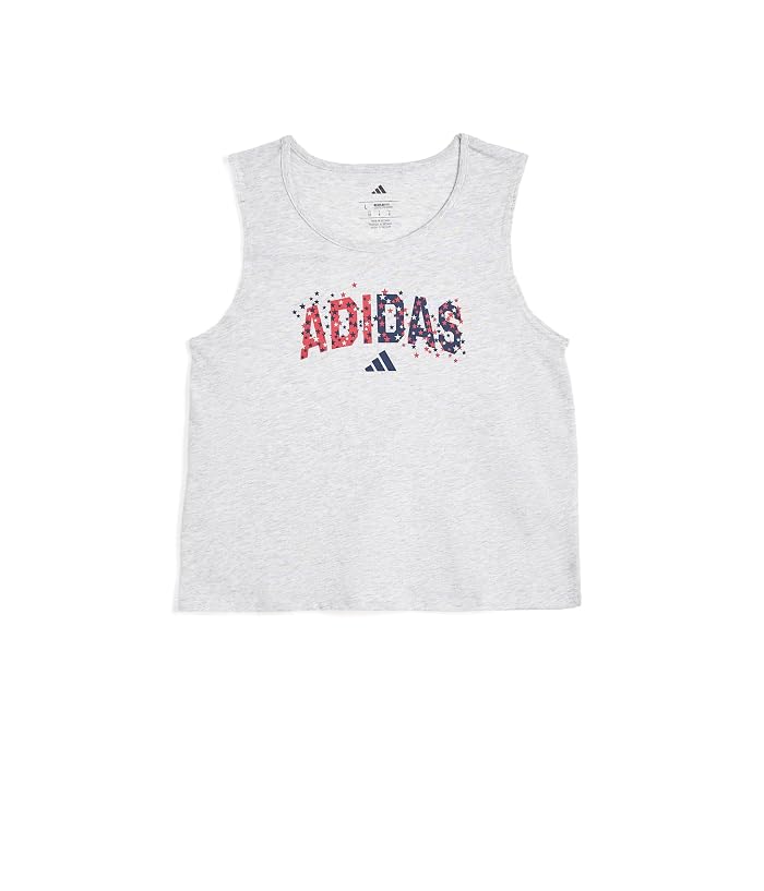 adidas Kids Swing Tank with Back Vent Heather Tank (Big Kid)