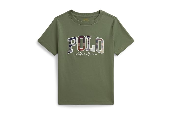 Polo Ralph Lauren Kids Madras-Logo Cotton Jersey Tee (Toddler/Little Kid)