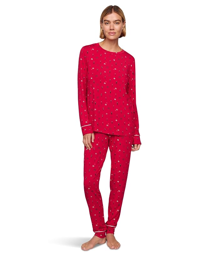 Eberjey Gisele Printed Crew PJ Set - Image 4