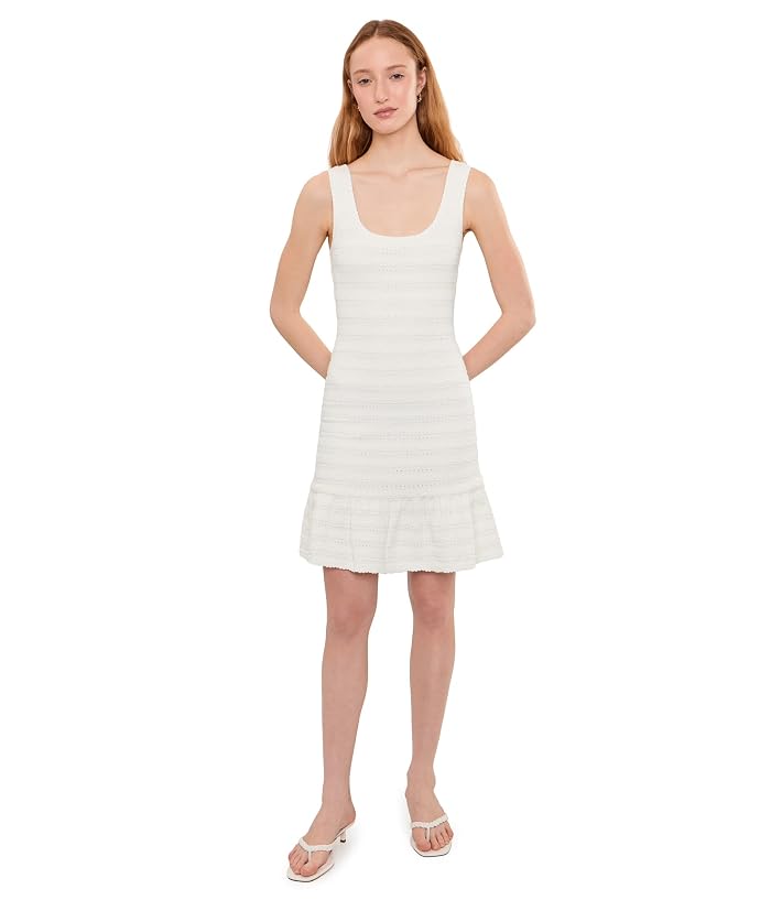 CeCe Pointelle Square Neck Sleeveless Dress