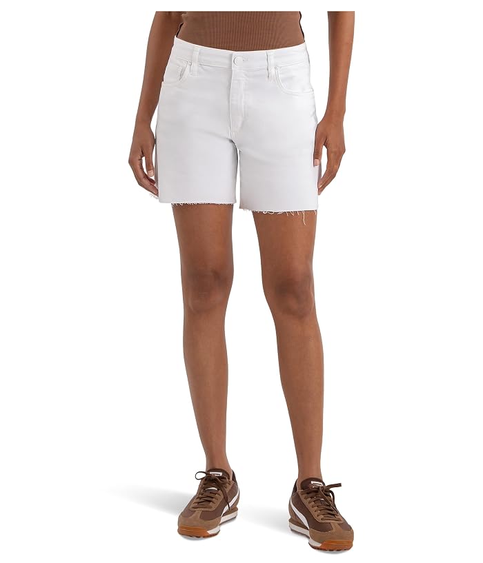 KUT from the Kloth Hailey High-Rise Shorts with Raw Hem - Image 4