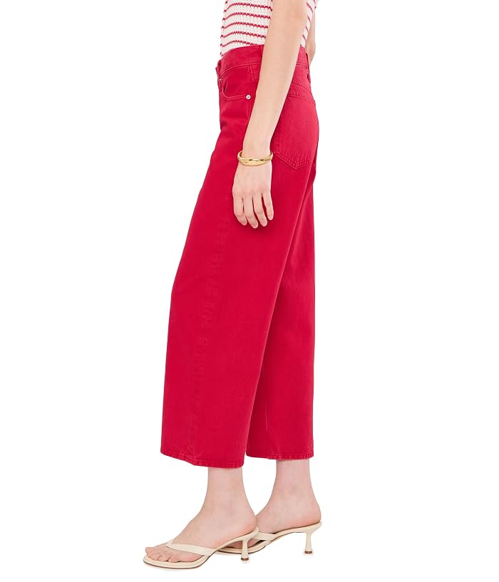 Madewell Low Slung Baggy Crop in Red - Image 3