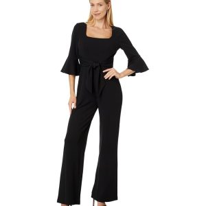 Adrianna Papell Knit Crepe Tie Front Jumpsuit