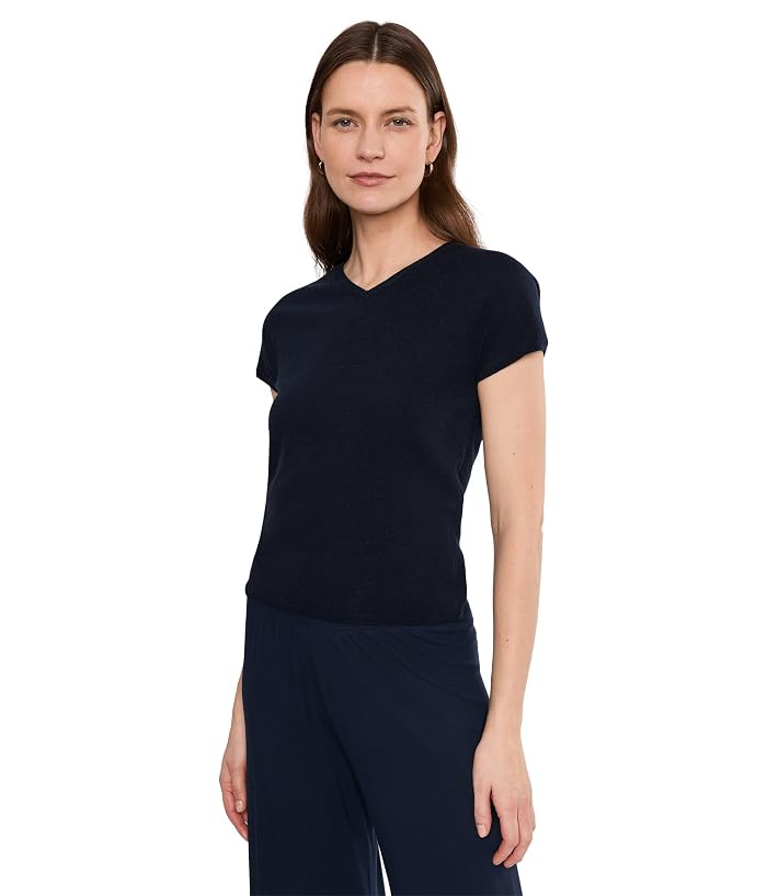 Vince High V-Neck Short Sleeve