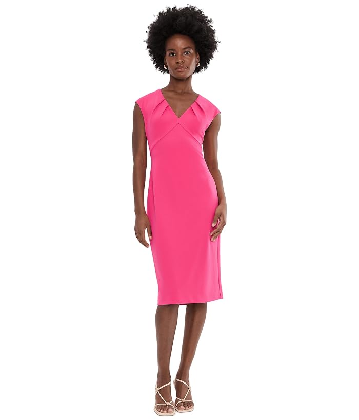Trina Turk Cap Sleeve V-Neck Dress - Image 2
