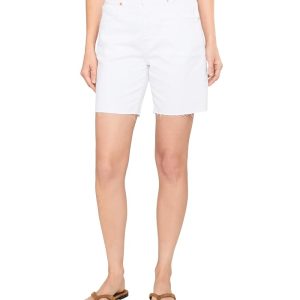 AG Jeans Ex-Boyfriend Mid-Rise Slouchy Shorts in White