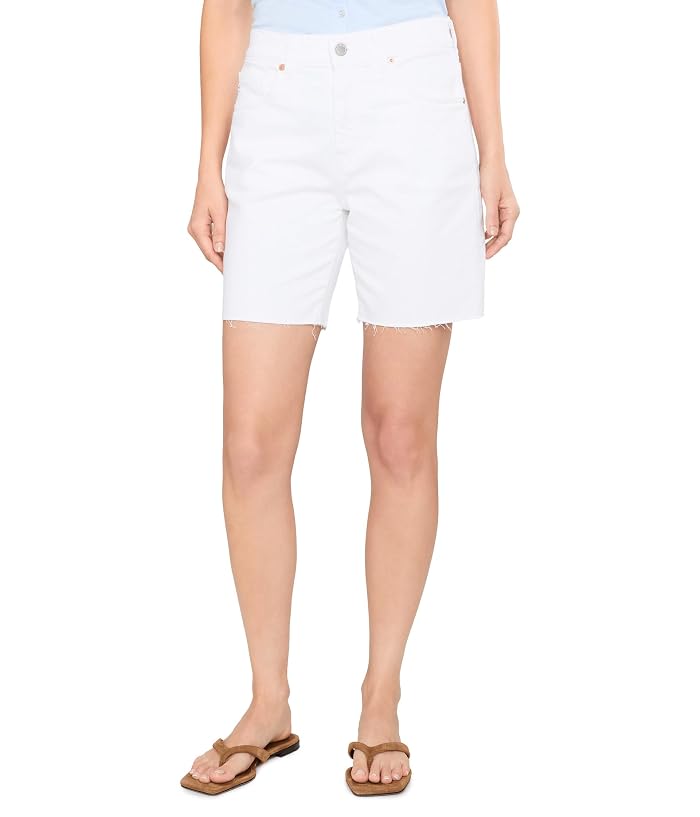 AG Jeans Ex-Boyfriend Mid-Rise Slouchy Shorts in White