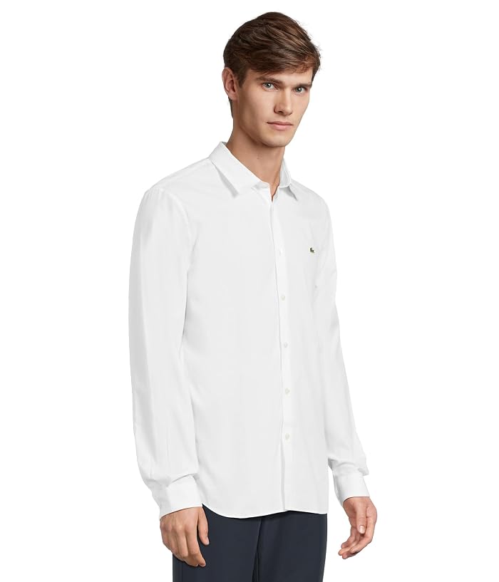 Lacoste Slim Fit Stretch Cotton Poplin Shirt - Image 2
