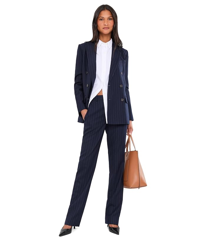 Lauren Ralph Lauren Pinstripe Double-breasted Twill Blazer - Image 2