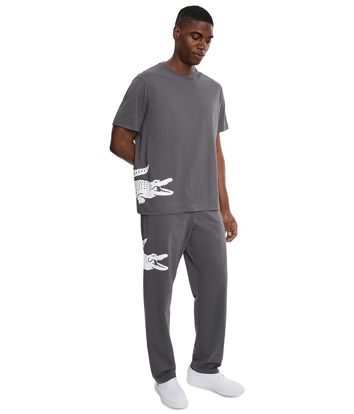Lacoste Printed Cotton Loungewear T-Shirt - Image 2