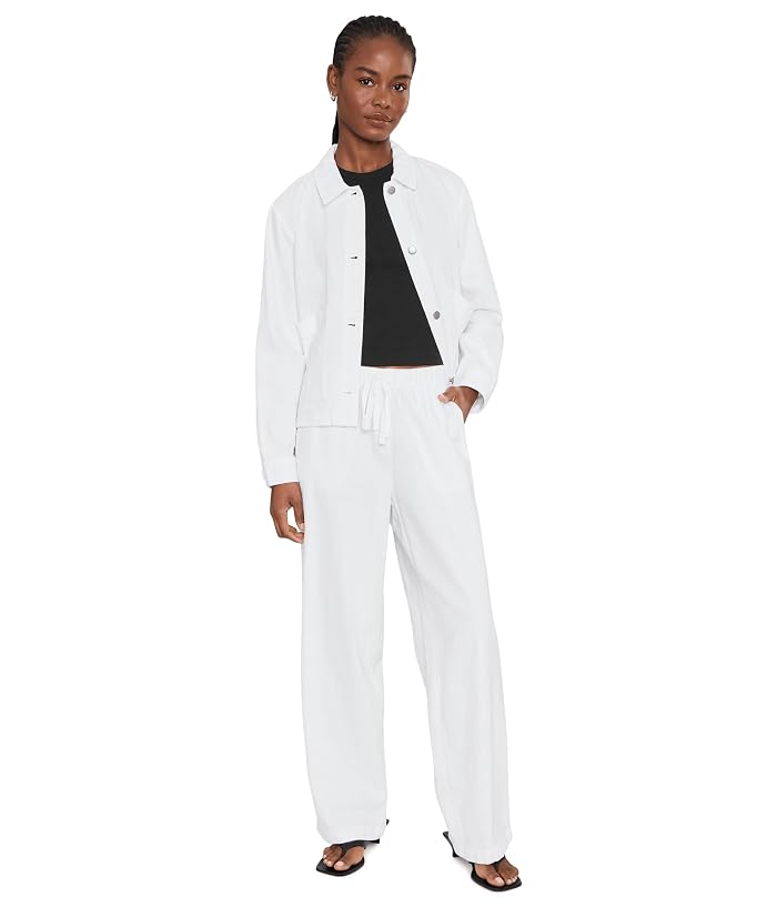 Eileen Fisher Slubby Organic Cotton Linen Classic Collar Jacket - Image 2